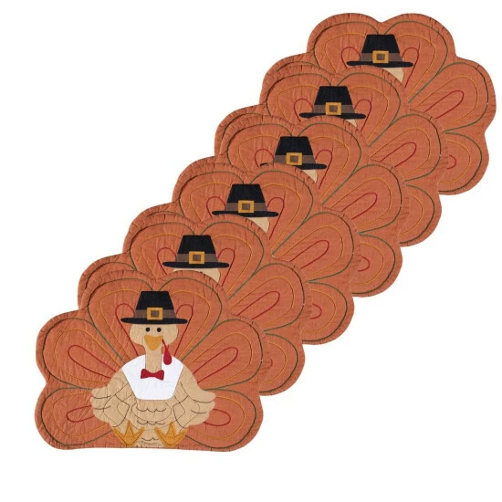 Budget ⌛ C&F Home Turkey Shaped Quilted Placemat Set Of 6 ✨ 1 Budget ⌛ C&F Home Turkey Shaped Quilted Placemat Set Of 6 ✨