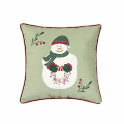 Promo 🔔 C&F Home Holly Snowman Wreath Pillow 👍