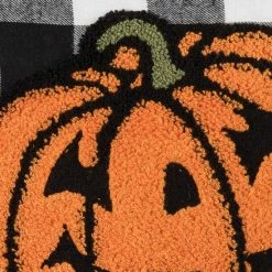 Budget ✨ C&F Home Jack-O-Lantern Pumpkin Check Tufted 🧛 Halloween Throw Pillow 🤩 -Deals C&F Home Store unnamed file 168