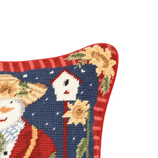 Wholesale π C&F Home Sunflower Snowman Needlepoint Pillow - 14" X 14" π 2 Wholesale π C&F Home Sunflower Snowman Needlepoint Pillow - 14" X 14" π - Image 2
