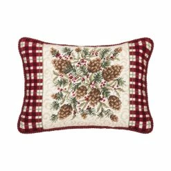 Cheapest 💯 C&F Home Rustic Pine Needlepoint 🎄 Christmas Holiday Pillow - 12" X 16" 🔔