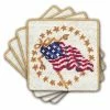 Brand new 🧨 C&F Home Petit Point 4th Of July American Flag Coaster 4-Pack 💯