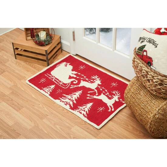 Best Sale ⨠C&F Home Flying Santa Sleigh 2' X 3' Hooked Rug 𧨠3 Best Sale ⨠C&F Home Flying Santa Sleigh 2' X 3' Hooked Rug 𧨠- Image 3
