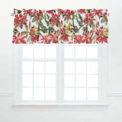 Best deal 🌟 C&F Home Poinsettia Berries Cotton Valance Window Treatment - Set Of 2 😉