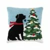 Top 10 ❤️ C&F Home 🐶 Dog & 🎅 Christmas Tree 18" X 18" Hooked Throw Pillow 🔥