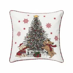 Best deal 🔔 C&F Home Festive 🐶 Dogs Around Tree 18" X 18" Throw Pillow 🔥