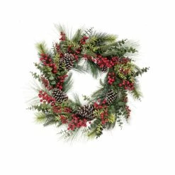 New 🎁 C&F Home Opulent Berry Pinecone Wreath 😀