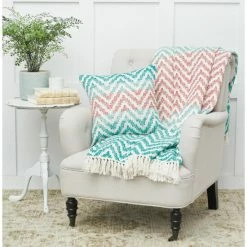 Coupon ❤️ C&F Home Chevron Throw Blue Blue 😍