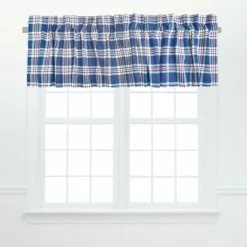 Wholesale ⌛ C&F Home Parker Blue & Red Valance 2-Pack 🔥