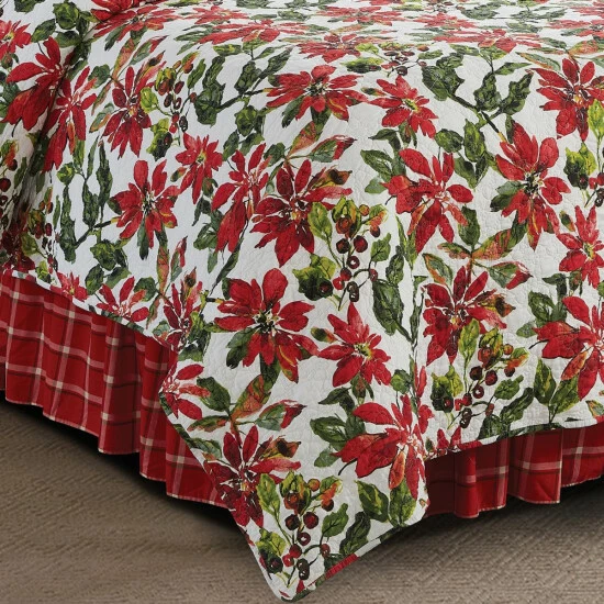 Discount π C&F Home Poinsettia Full/Queen 3-Piece Quilt Set π 3 Discount π C&F Home Poinsettia Full/Queen 3-Piece Quilt Set π - Image 3